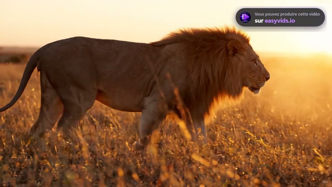 Lion dans la savane